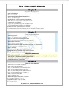 9th Class Biology guess paper for Lahore board exams. Important questions to help you score high.
