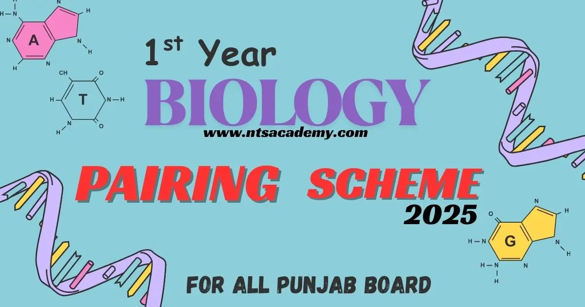 1st Year Biology Pairing Scheme 2025