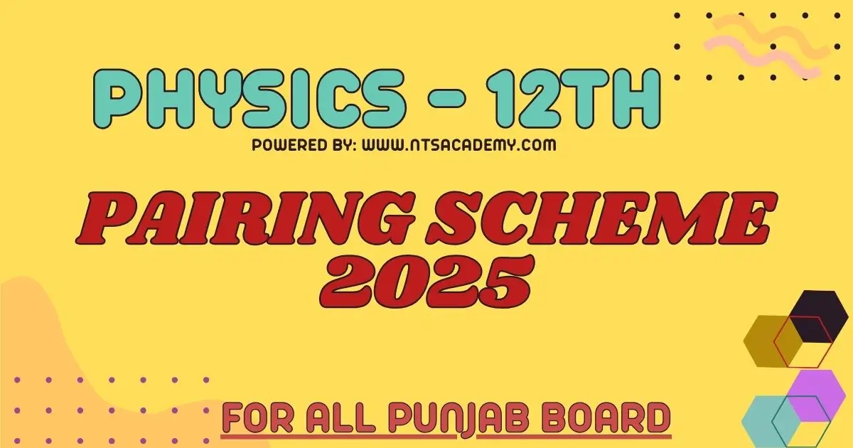 Physics 2nd Year Pairing Scheme 2025.