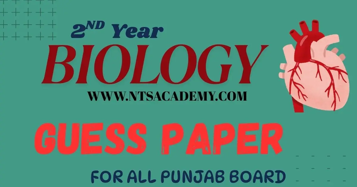 2nd Year Biology Guess Paper 2025: Likely exam questions for intermediate biology students.
