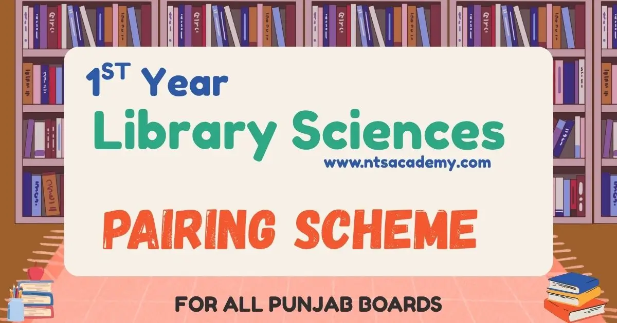 "1st Year Library Science Pairing Scheme 2025: Exam subject combinations & assessment details for the academic year."