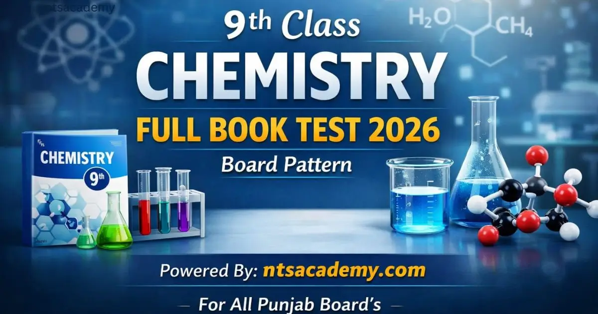 9th Class Chemistry 2026 Full Book Board Paper Pattern & Marks Distribution